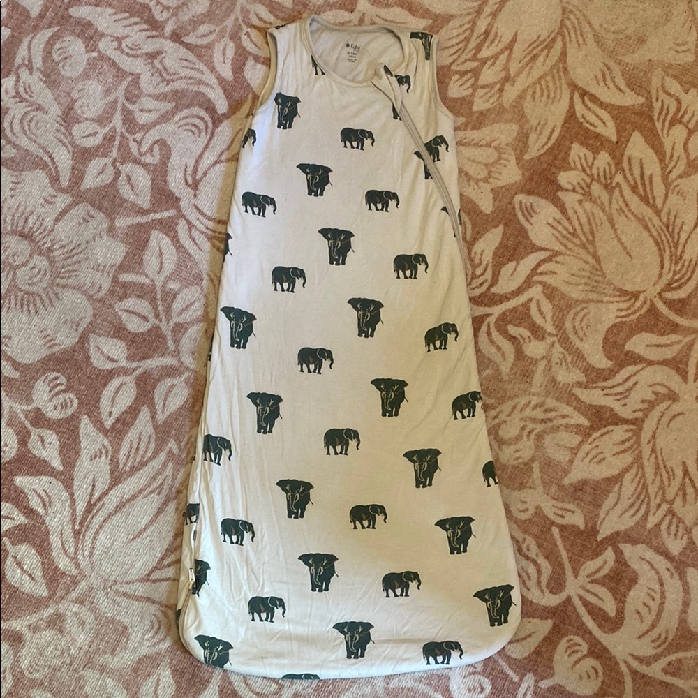 Kyte Baby Elephant Print Sleeveless Baby Sleeping sack (6-18 months) 1.0 tog